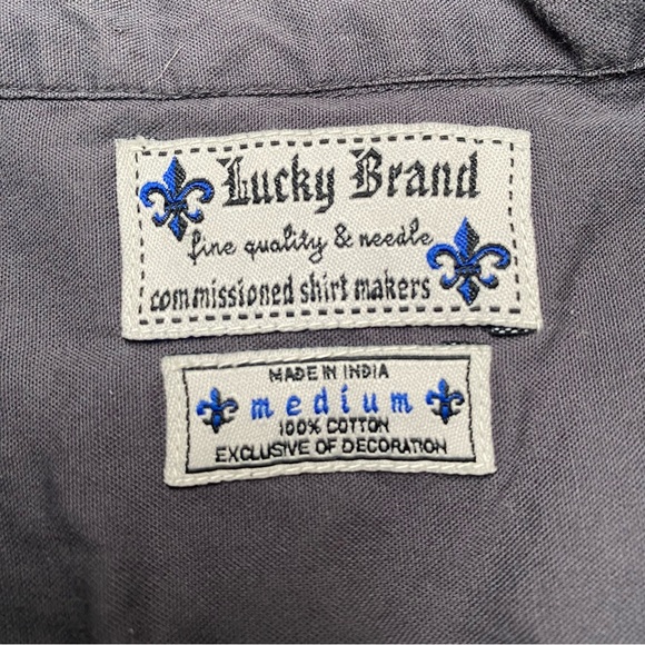 Lucky Brand Bohemian Embroidery Trim Button Up Shirt - Picture 15 of 16